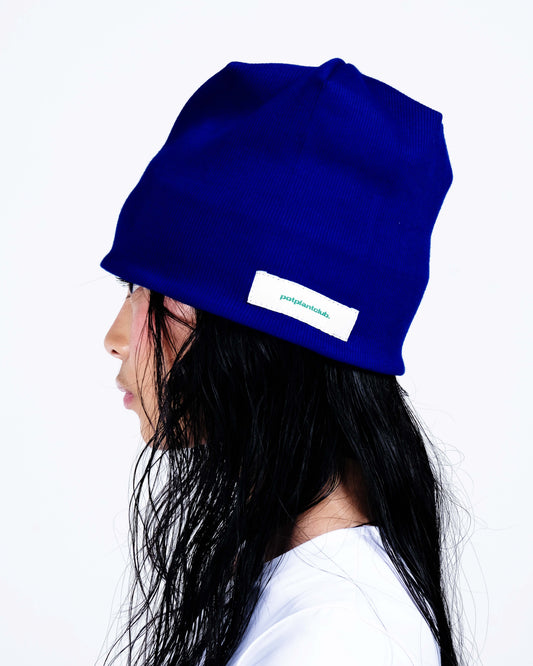 Potplantclub Ribbed Beanie - Blue AW26