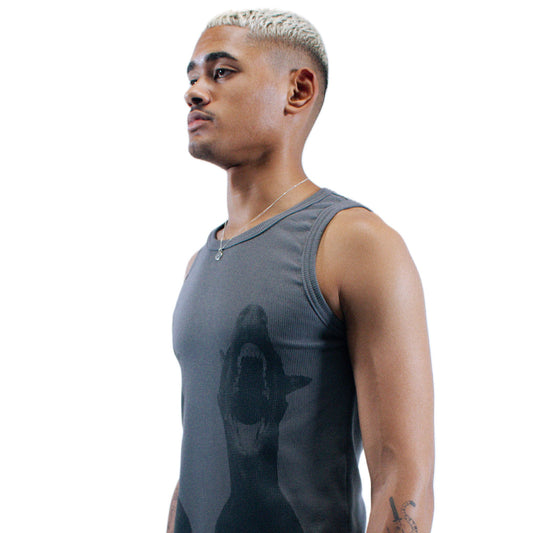 Back Yard Bigger 2 Guard Dog Vest -Light Grey Melange