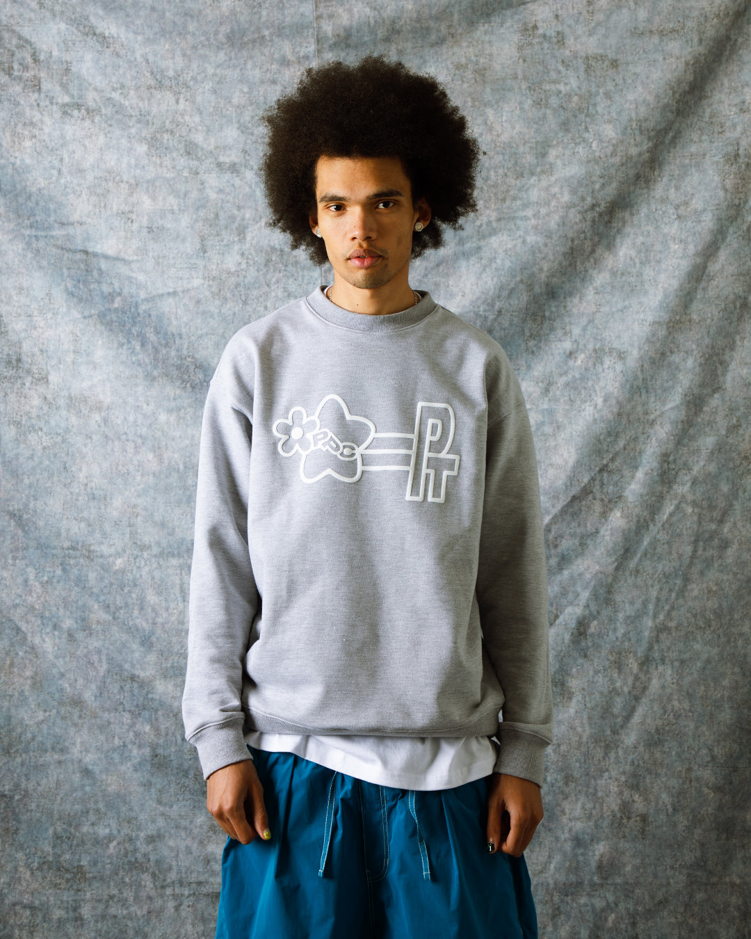 Precious Plant Club Core Logo Crew Neck - Grey
