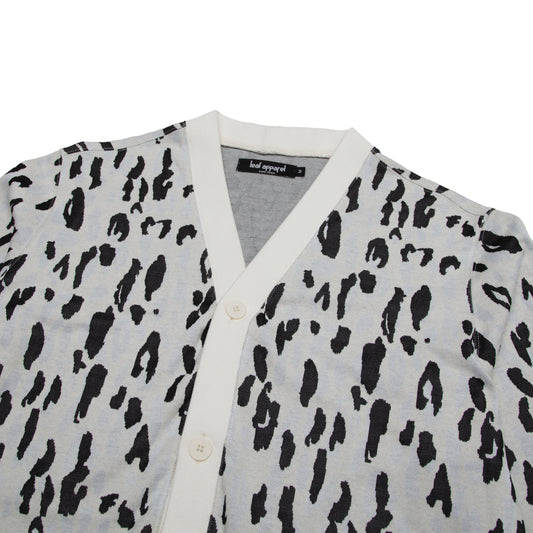 Leaf Apparel Leopard Print Cardigan - Cream/Black
