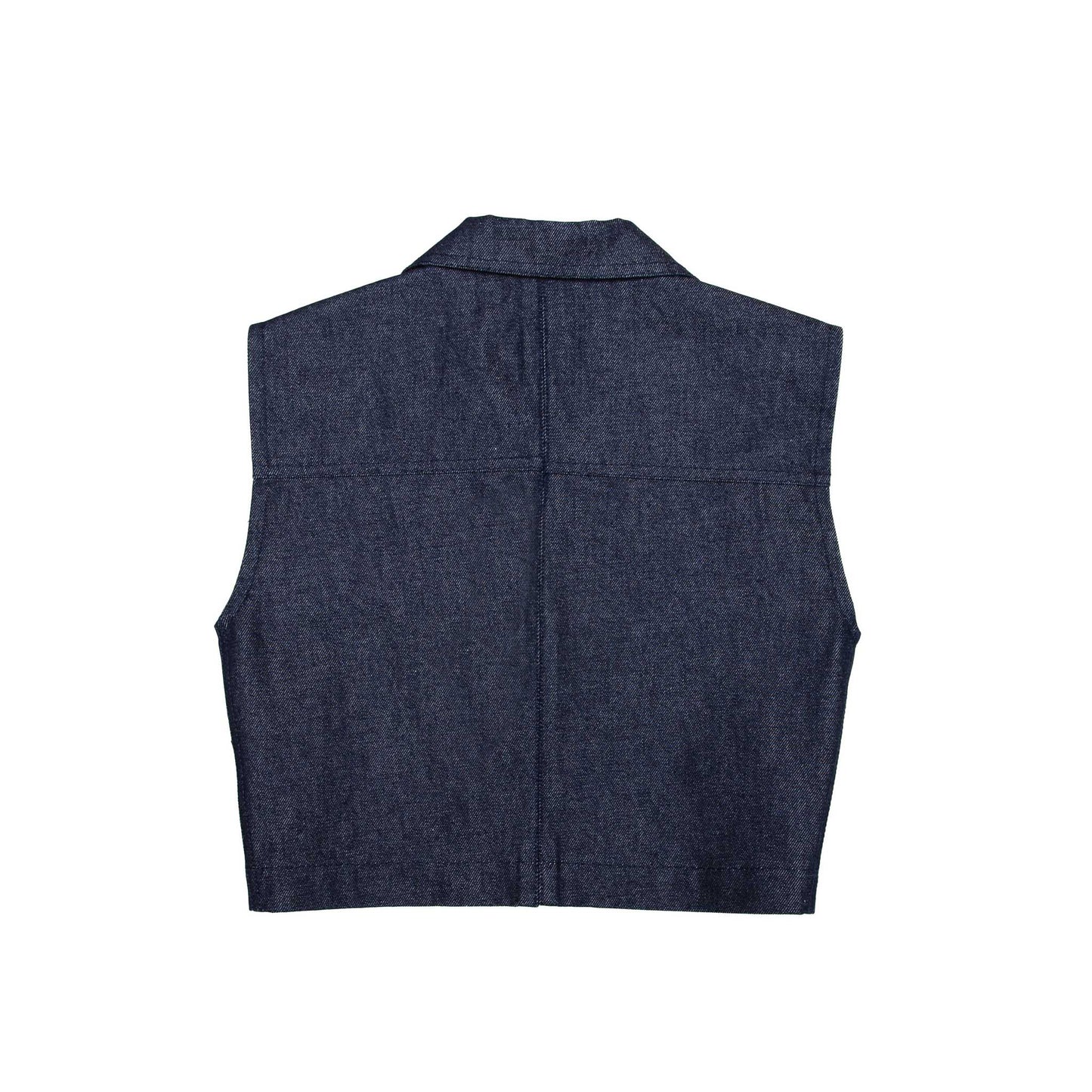Aelahn GINE Denim Waistcoat - Navy