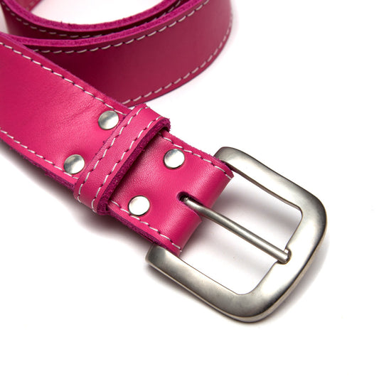 Precious Plant Club Leather Belt - Pink