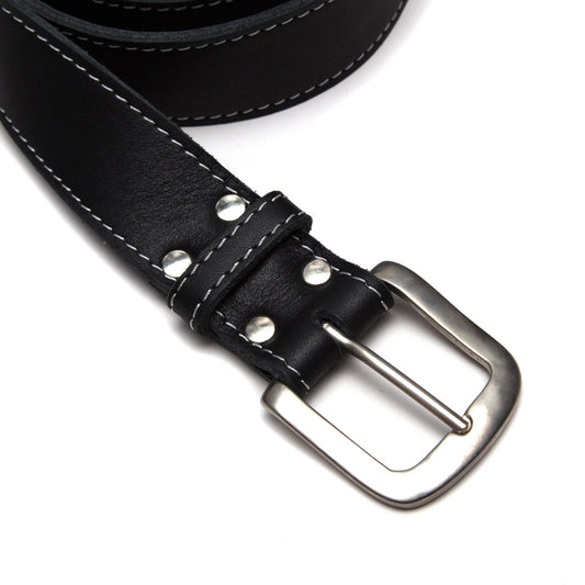Precious Plant Club Leather Belt - Black