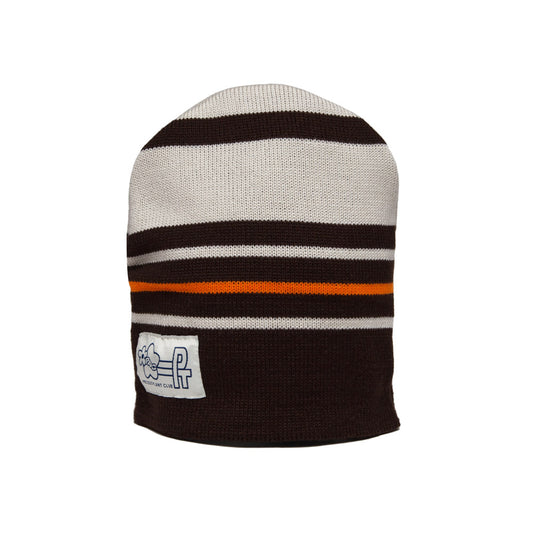 Precious Plant Club Skull Beanie - Brown/Cream/Orange