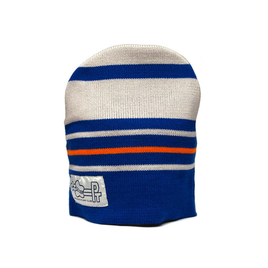 Precious Plant Club Skull Beanie - Blue/Cream/Orange