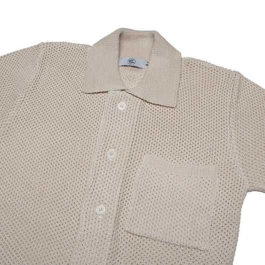 Sol Sol Knit Button Shirt - Off White