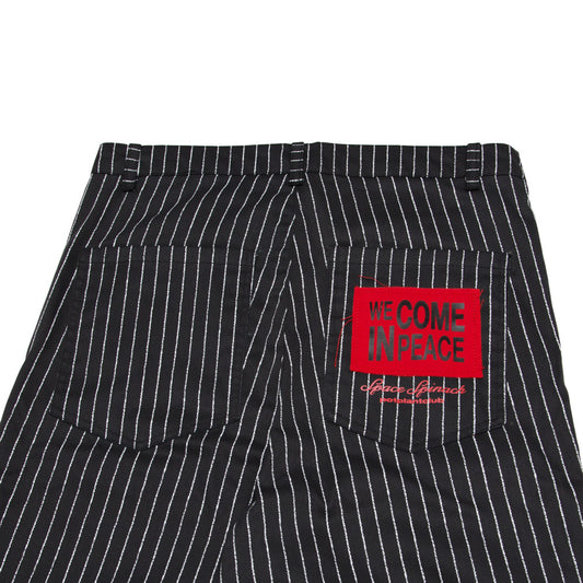 PPC X Space Spinach Pin Striped Trousers - Black/White