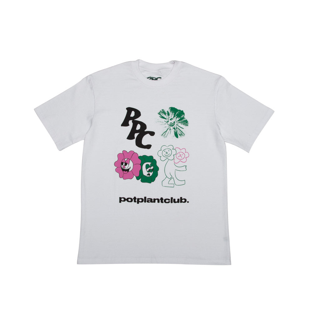 Pot Plant Club Left Over Flowers T-shirt - White
