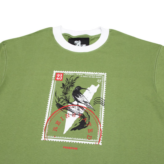 After Life Stamp T-shirt - Green/White