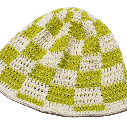 Sol Sol "Checkered" Crochet Hat - Green