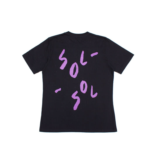 Sol Sol "Jumbled Logo" T-shirt - Black/Purple