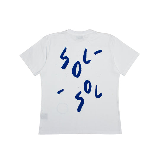 Sol Sol "Jumbled Logo" T-shirt - White/Blue