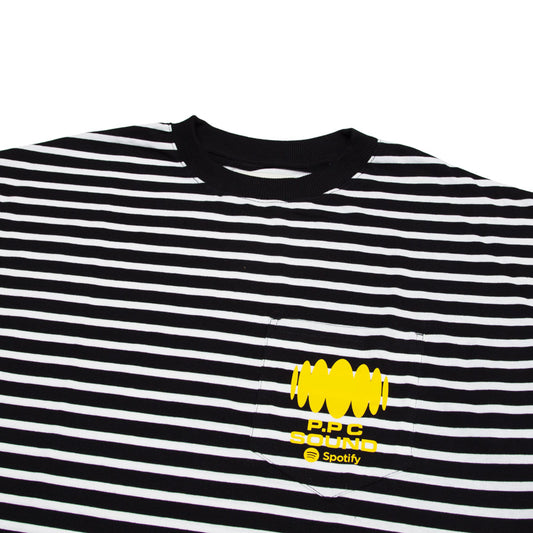 PPC SOUND powered by Spotify Striped T-shirt - Black/White