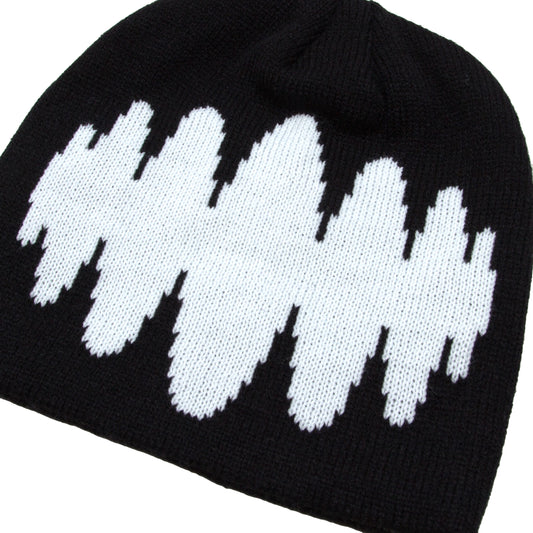 PPC SOUND powered by Spotify "Sound Wave" Skull Beanie - Black/ White
