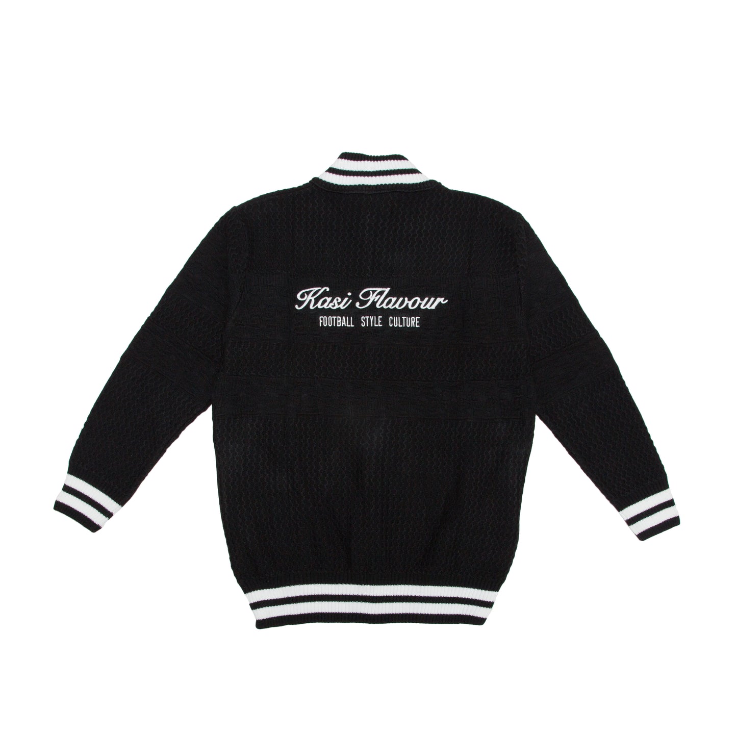 Kasi Flavour "Bench" Zip Up Knit Jacket - Black