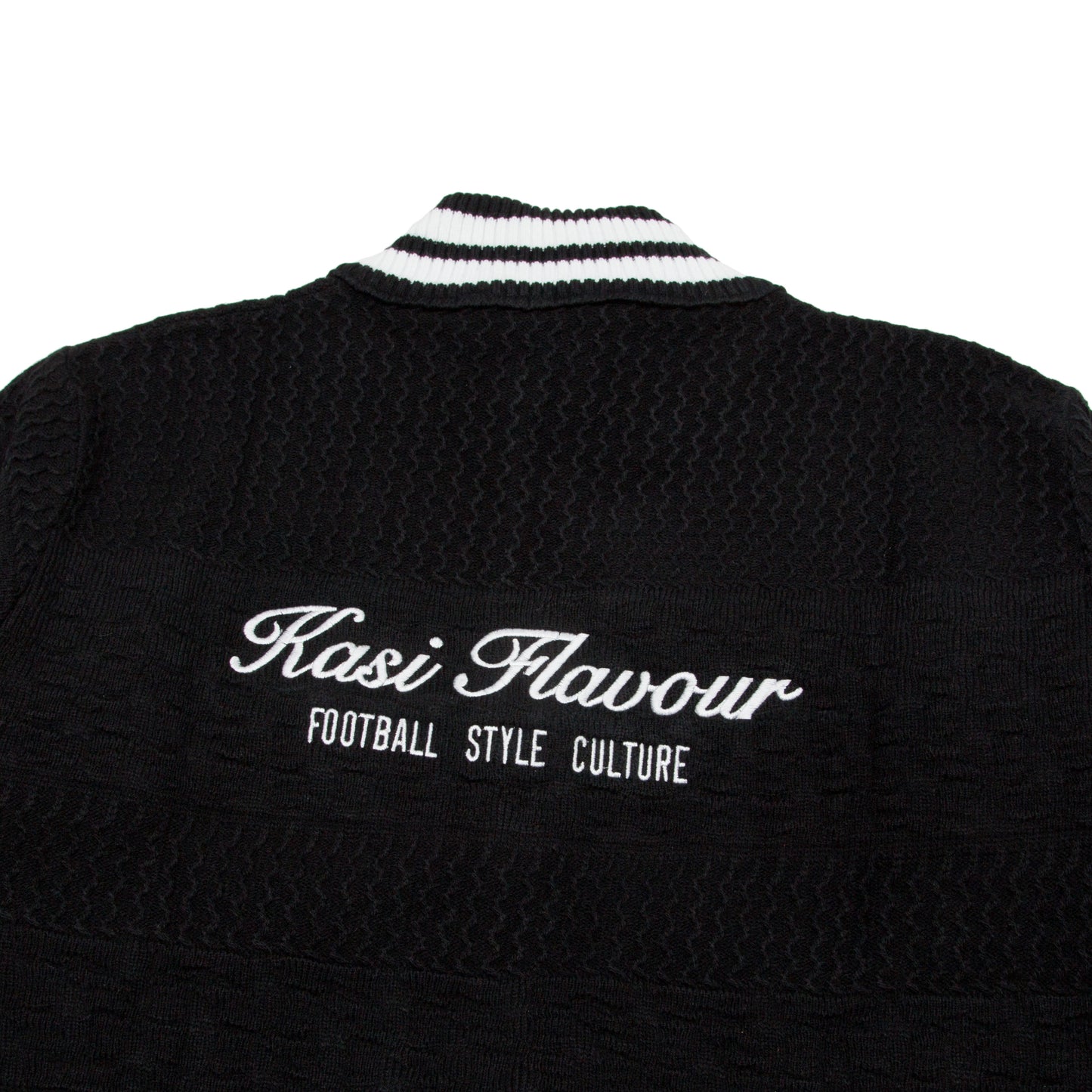 Kasi Flavour "Bench" Zip Up Knit Jacket - Black