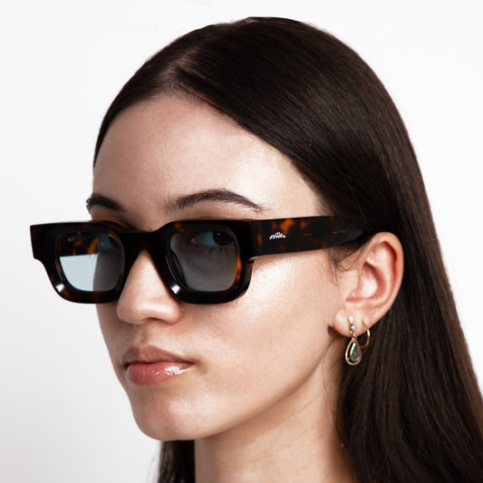 Milk Vincent Sunglasses - Tortoise Shell/ Blue Tint