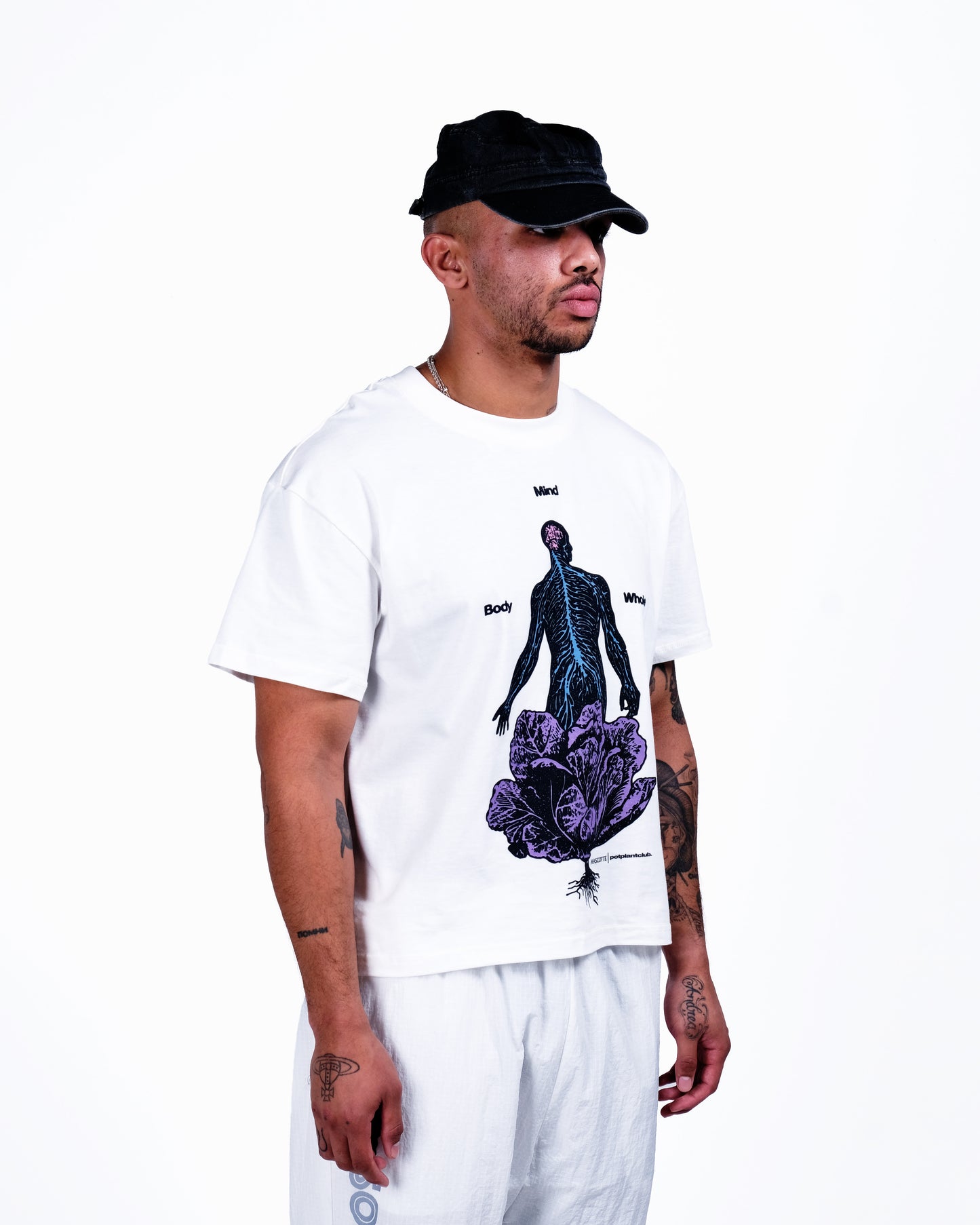 Potplantclub "Mind, Body and Whole" T-shirt - White AW26