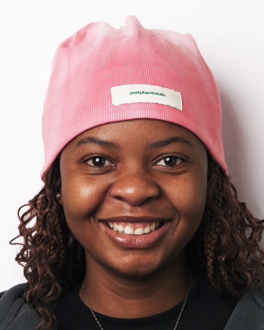 Potplantclub "PPCSTAPLES002" Ribbed Beanie - Pink