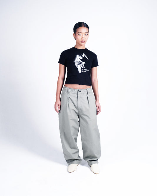 Potplantclub "No Mercy" Graphic T-shirt (W) - Black AW26