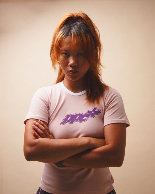 Pot Plant Club Power Puff Logo Baby T-shirt - Pink