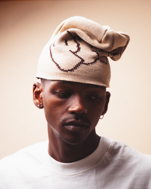 Pot Plant Club Skull Beanie - Brown