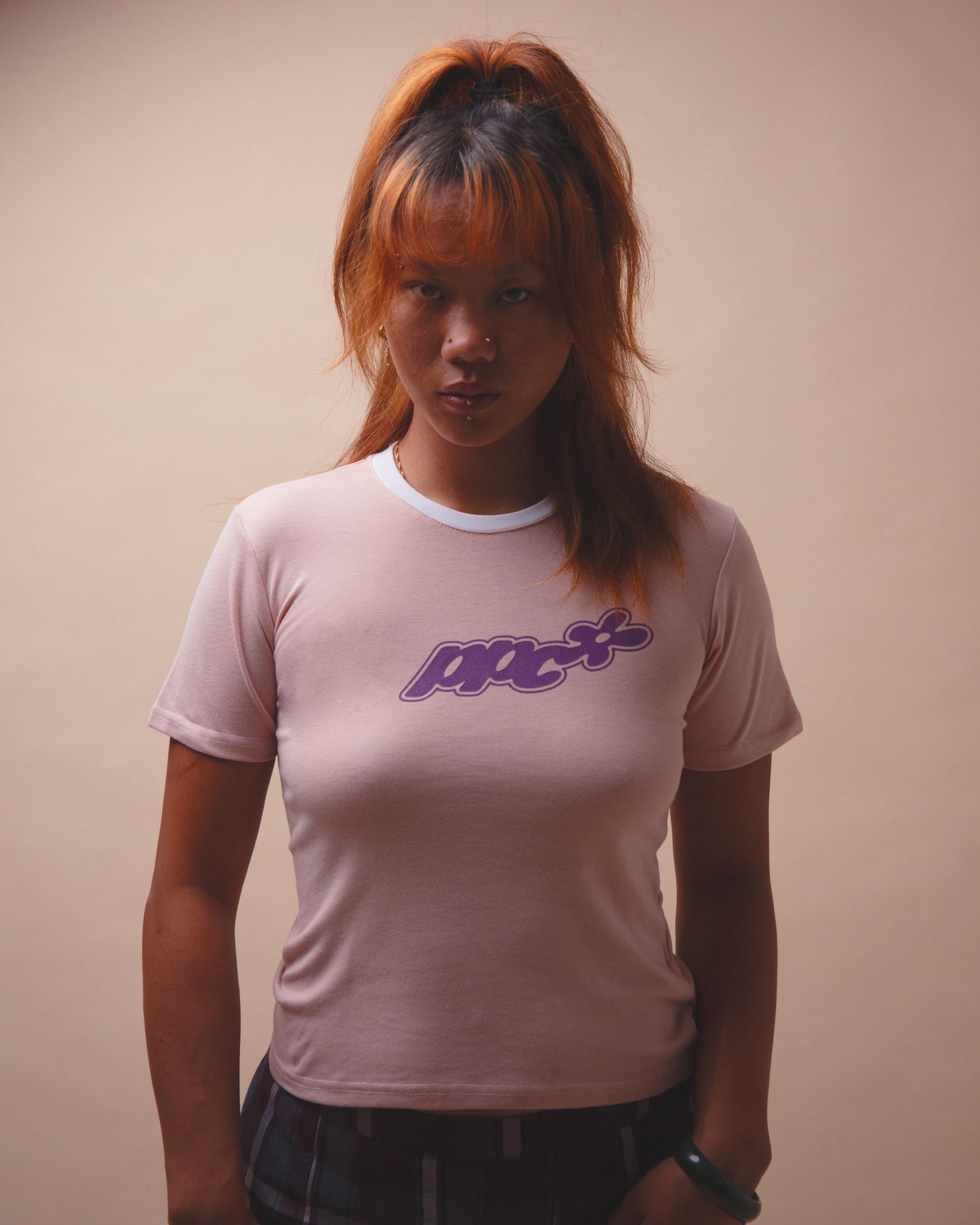 Pot Plant Club Power Puff Logo Baby T-shirt - Pink