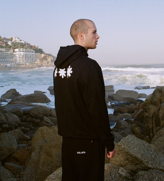 Sol Sol Flower Hoodie - Black