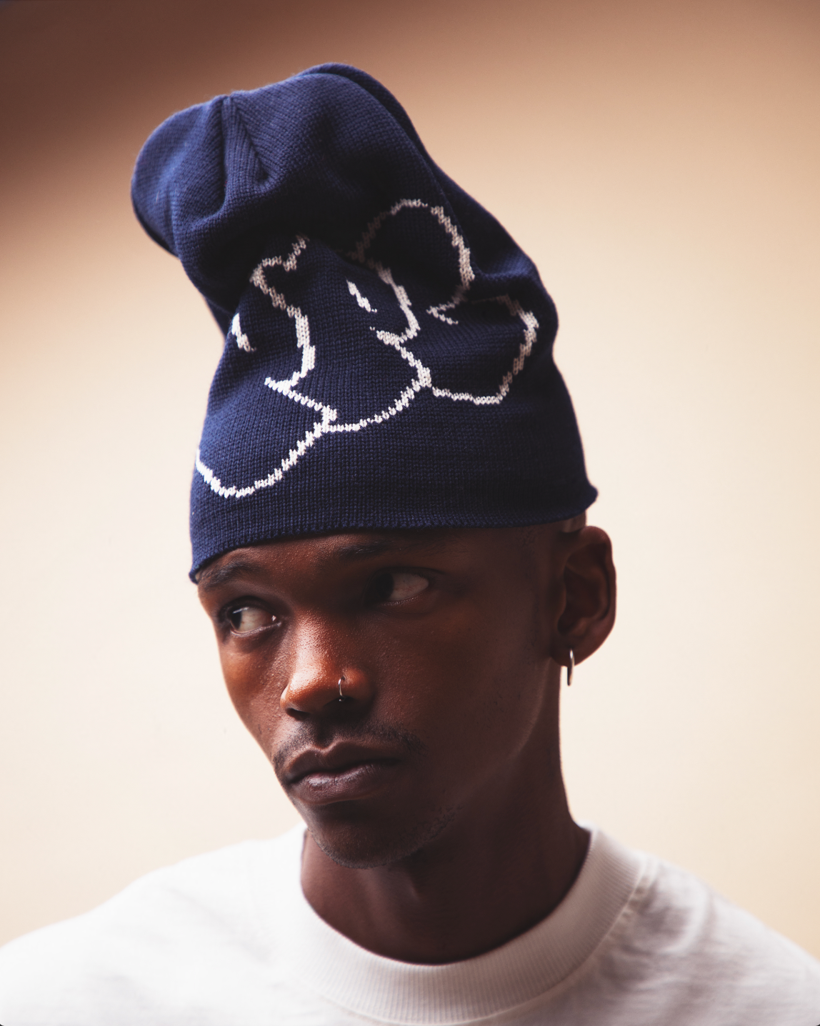 Pot Plant Club Skull Beanie - Navy