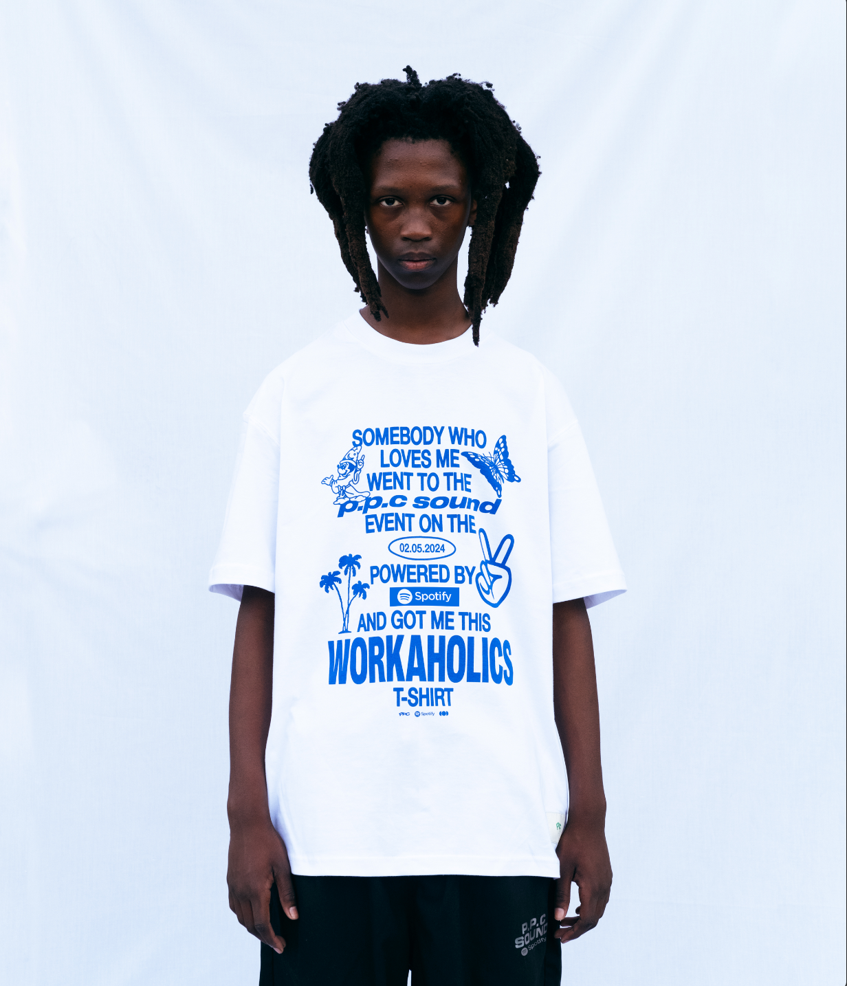 PPC SOUND powered by Spotify "The Workaholics" T-shirt - White