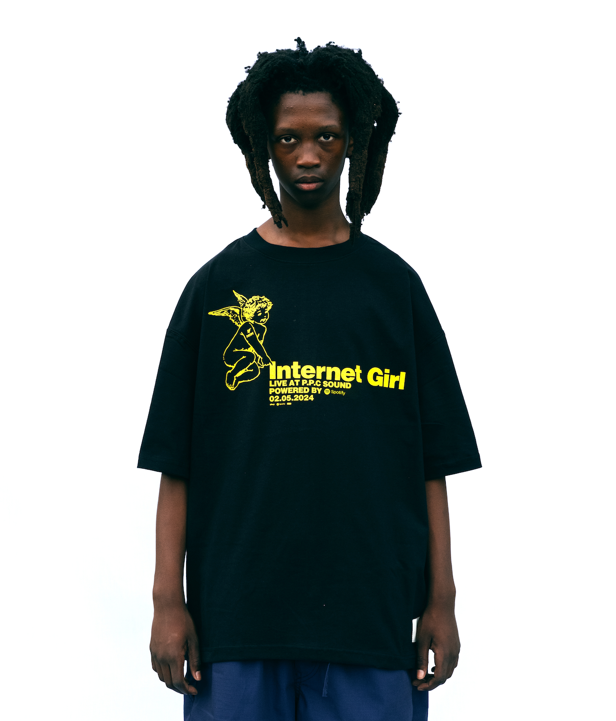 PPC SOUND powered by Spotify "The Internet Girl" T-shirt - Black