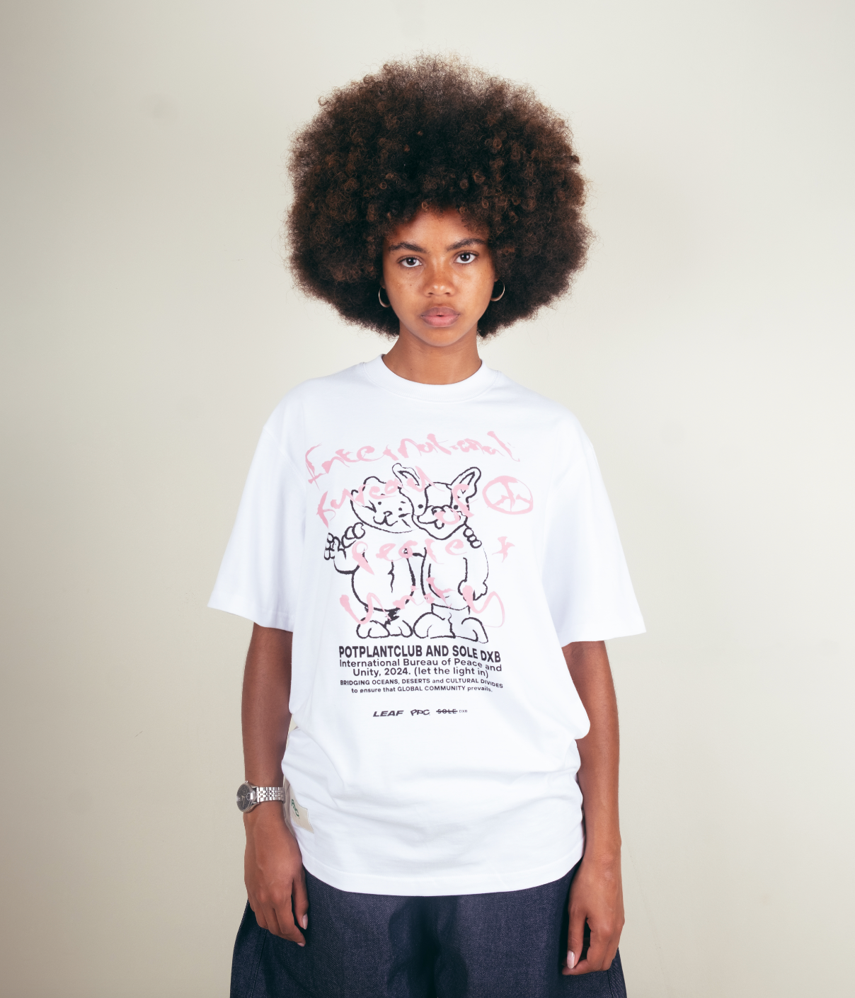 PPC x SOLE DXB x Leaf T-shirt - White