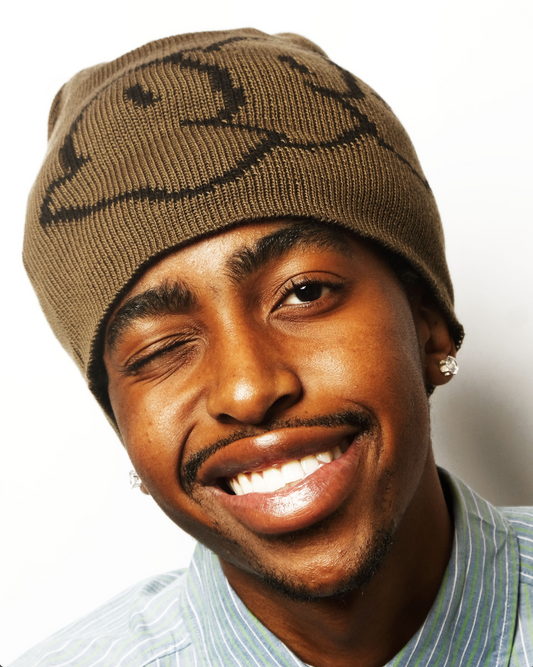 Pot Plant Club Skull Beanie - Khaki Green