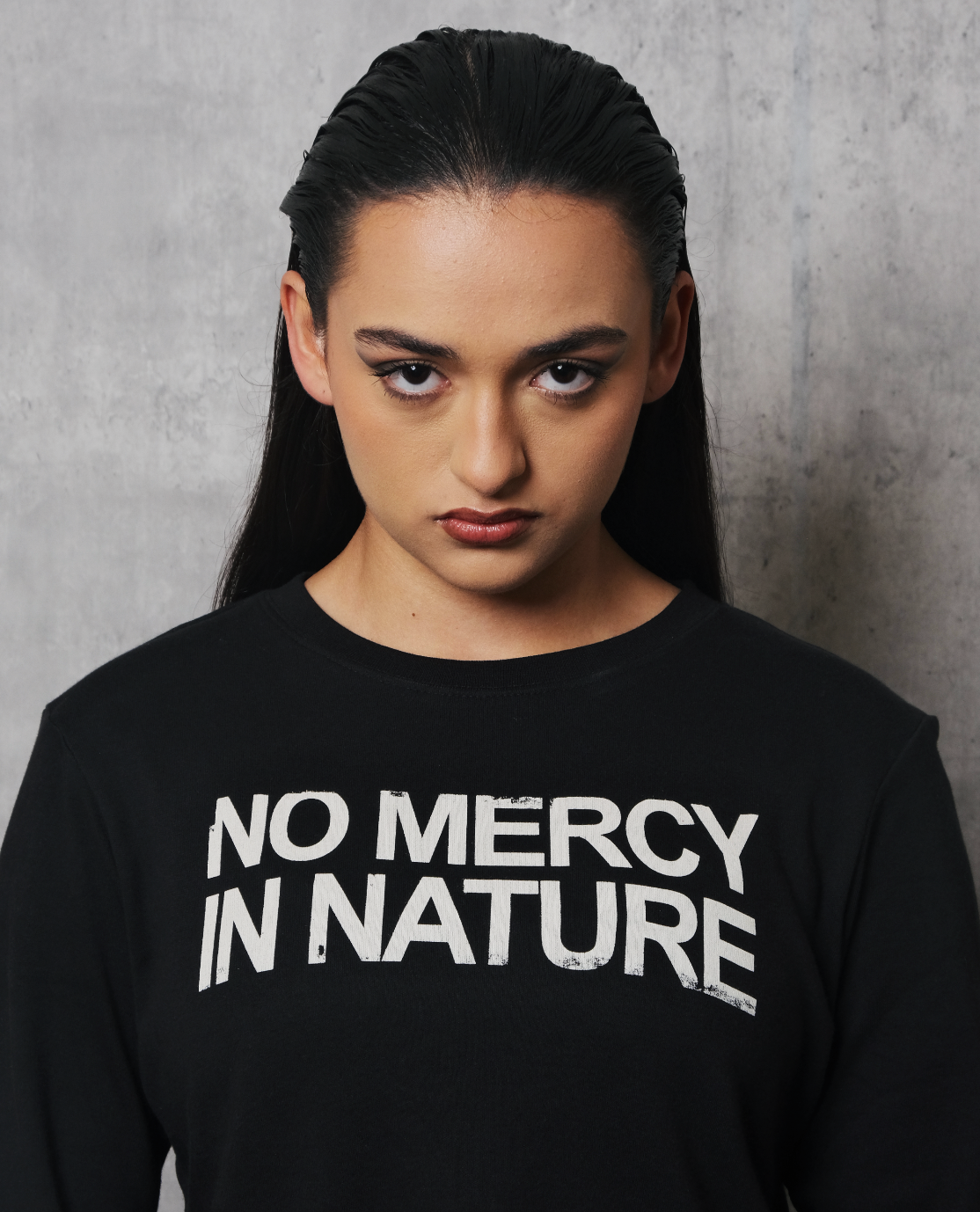 Potplantclub "No Mercy In Nature" Long Sleeve T-shirt (W) - Black