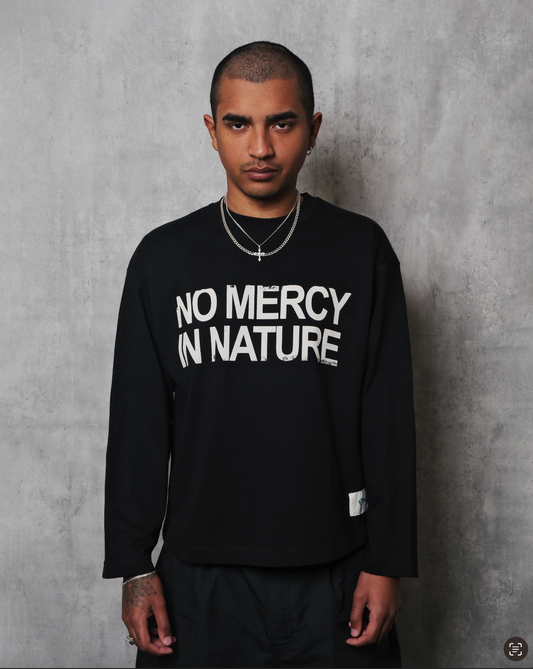 Potplantclub "No Mercy In Nature" Long Sleeve T-shirt (M) - Black