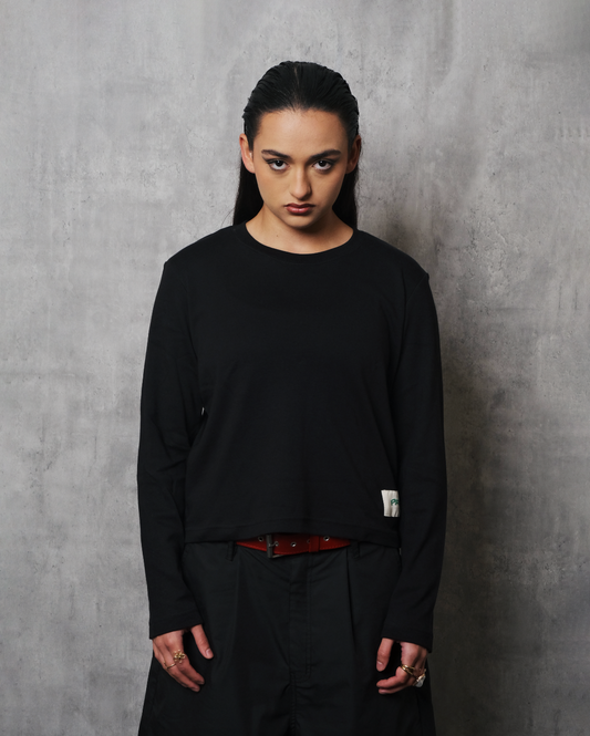 Potplantclub "PPCSTAPLES002" Long Sleeve T-shirt (W) - Black