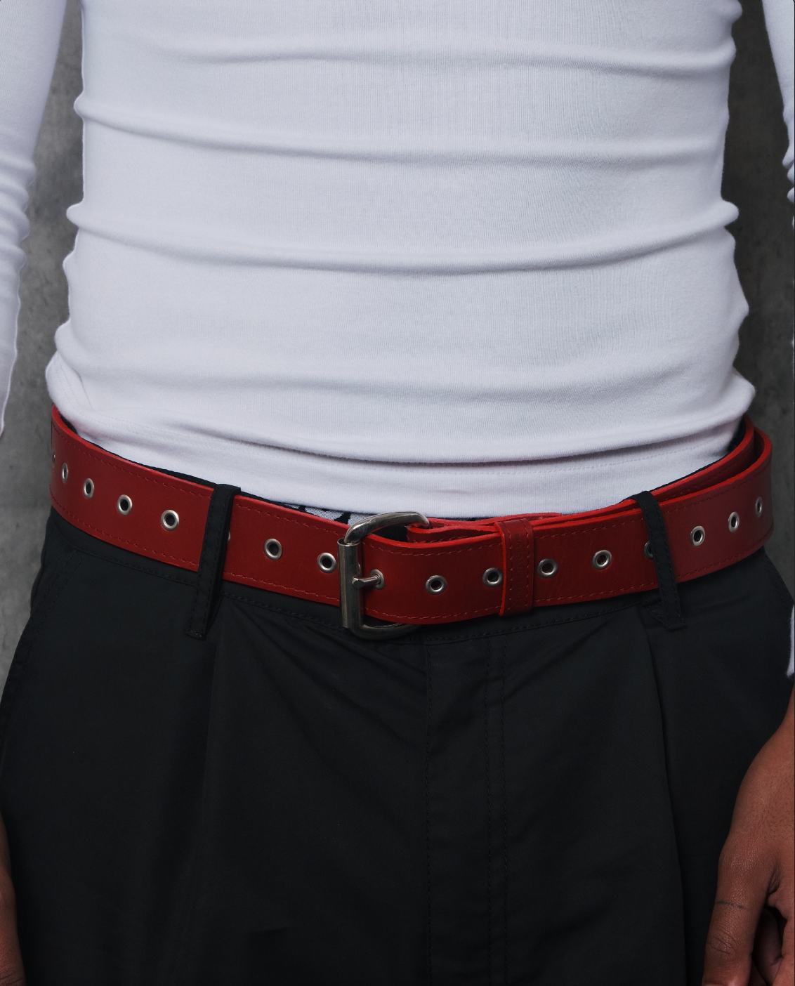 Pot Plant Club Leather Belt - Red