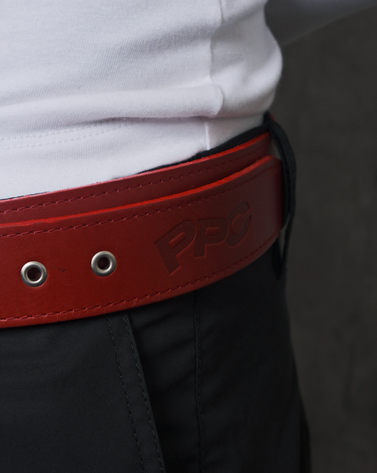 Pot Plant Club Leather Belt - Red