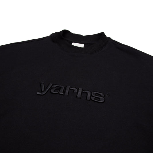 Yarns Crew Neck Sweat Top - Black