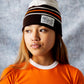 Precious Plant Club Skull Beanie - Brown/Cream/Orange