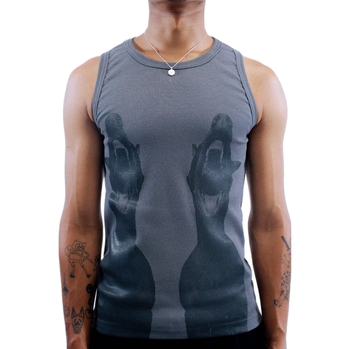 Back Yard Bigger 2 Guard Dog Vest -Light Grey Melange
