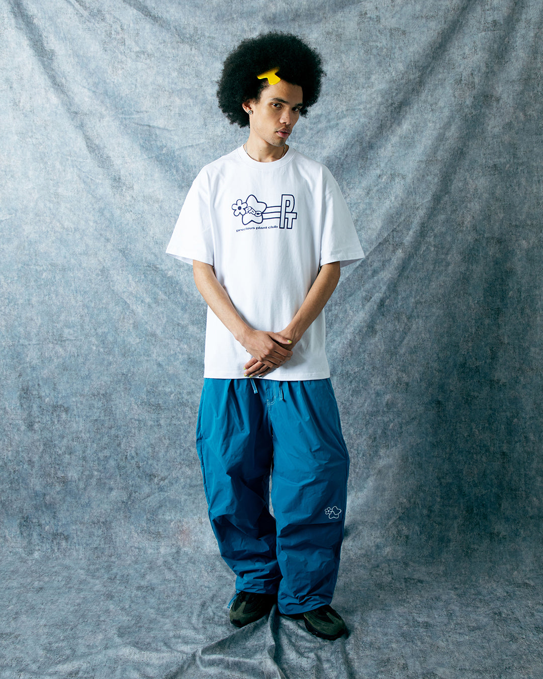 Precious Plant Club  Parachute Pants - Icy Blue