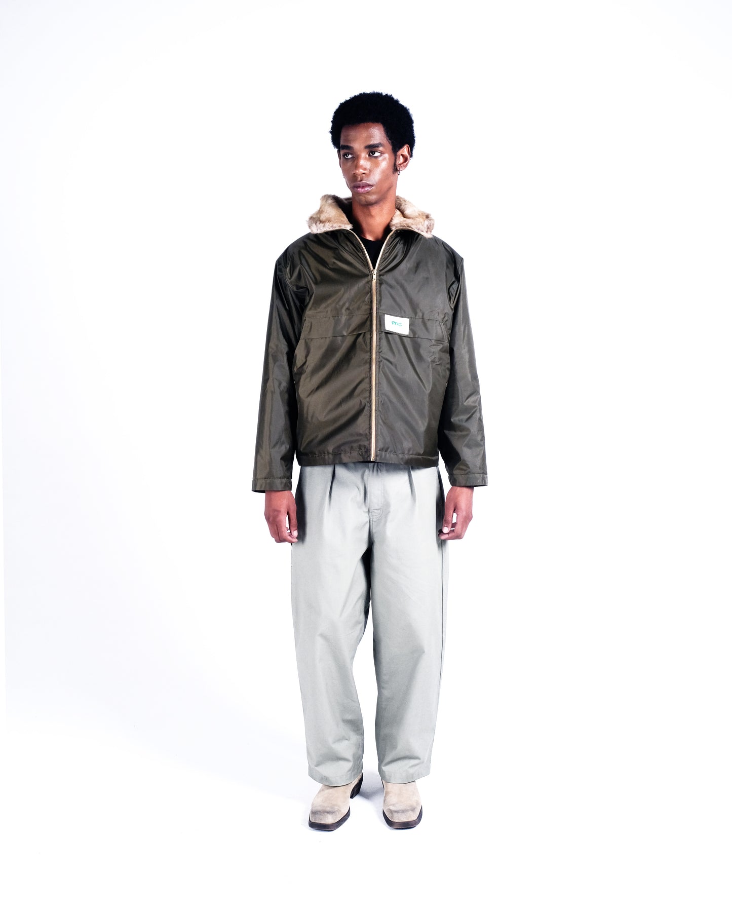 Potplantclub Waterproof Fur Hooded Jacket - Green AW26
