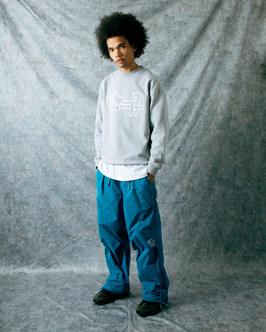 Precious Plant Club  Parachute Pants - Icy Blue