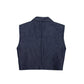 Aelahn GINE Denim Waistcoat - Navy