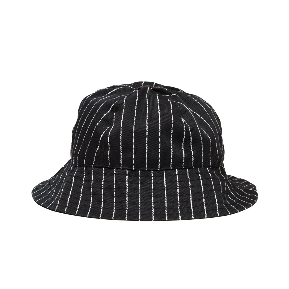PPC X Space Spinach Pin Striped Bucket Hat - Black/White
