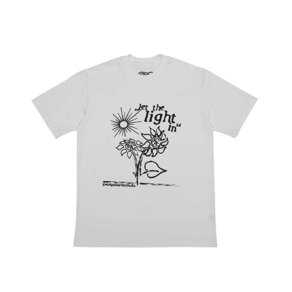 Pot Plant Club "Let The Light In" T-shirt - Cream