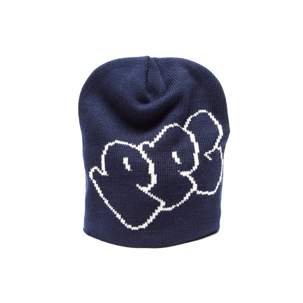 Pot Plant Club Skull Beanie - Navy