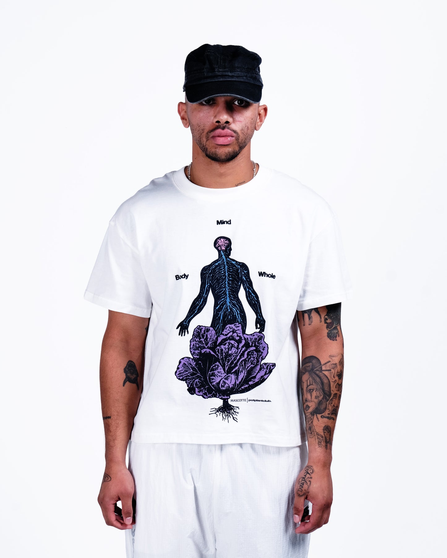 Potplantclub "Mind, Body and Whole" T-shirt - White AW26