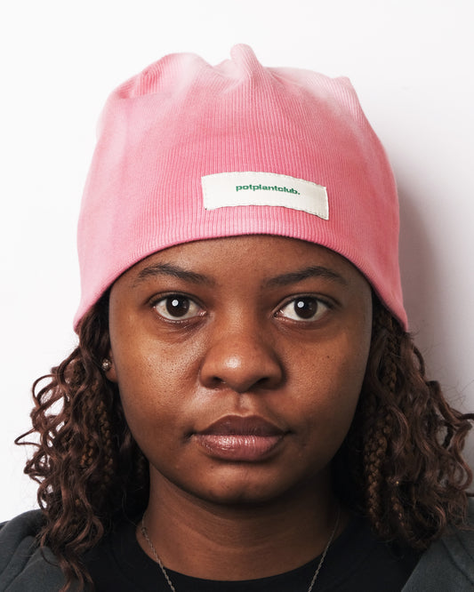 Potplantclub "PPCSTAPLES002" Ribbed Beanie - Pink